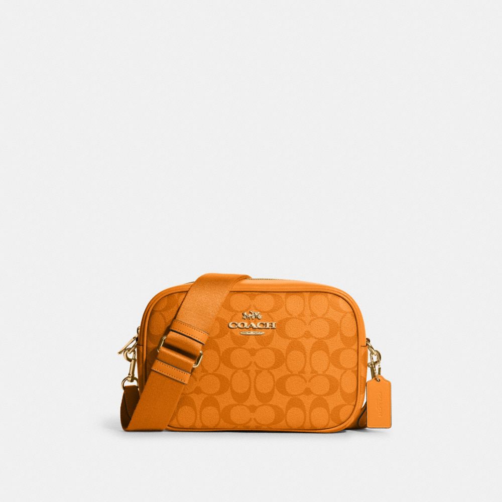 COACH CA169 Jamie Camera Bag In Blocked Signature Canvas IM/LIGHT ORANGE