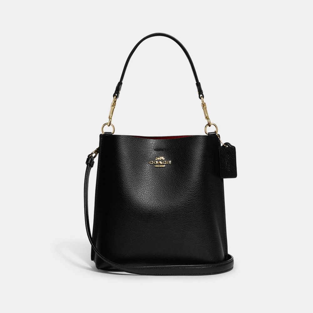 COACH CA177 Mollie Bucket Bag 22 GOLD/BLACK