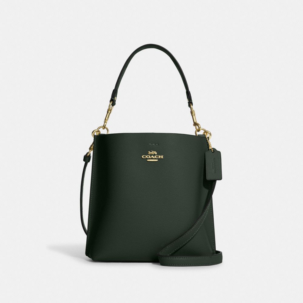 COACH CA177 Mollie Bucket Bag 22 GOLD/AMAZON GREEN