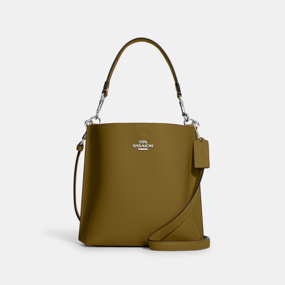 COACH CA177 Mollie Bucket Bag 22 Silver/Citron