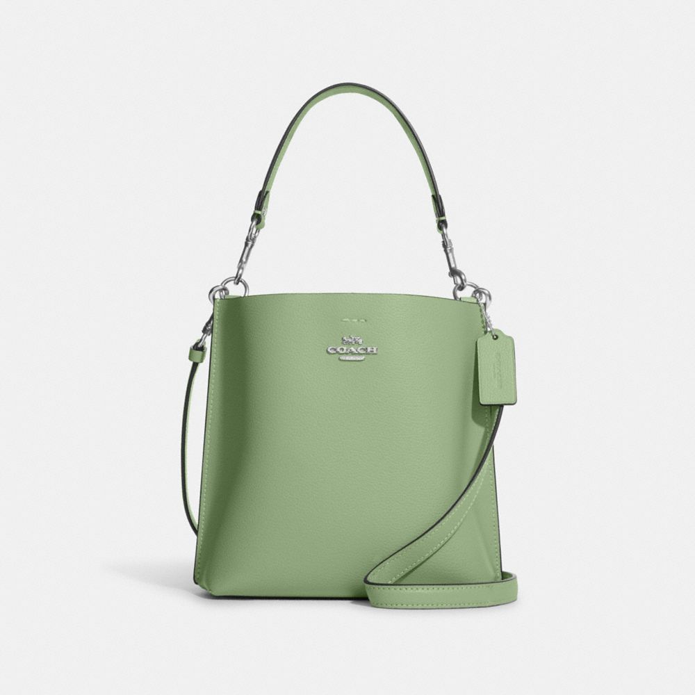 COACH CA177 Mollie Bucket Bag 22 Silver/Pale Pistachio