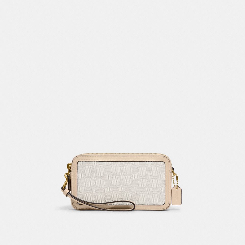 Kira Crossbody In Signature Jacquard - CA183 - Brass/Chalk Ivory