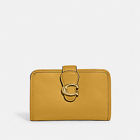 COACH CA193 Tabby Medium Wallet Brass/Yellow-Gold