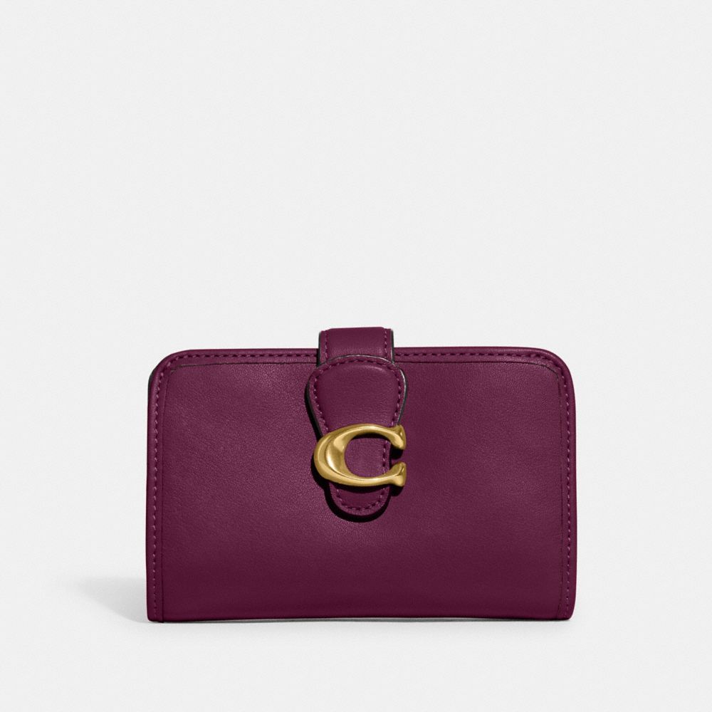 COACH CA193 Tabby Medium Wallet Brass/Deep Berry