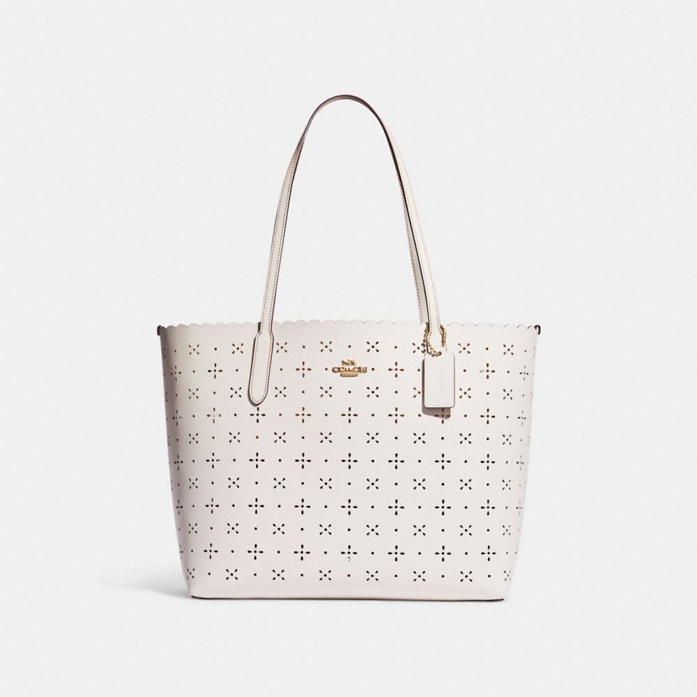 COACH CA198 City Tote Gold/Chalk