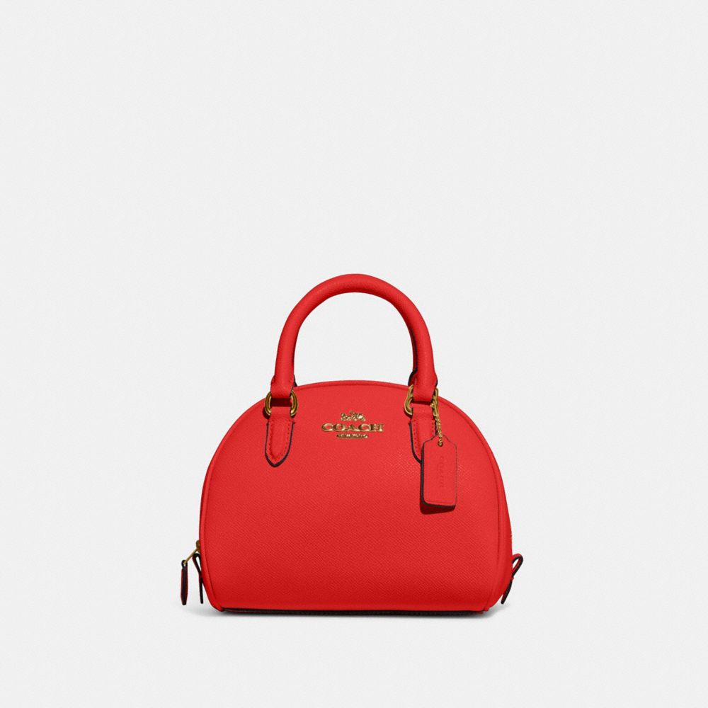 COACH CA202 Sydney Satchel IM/MIAMI RED