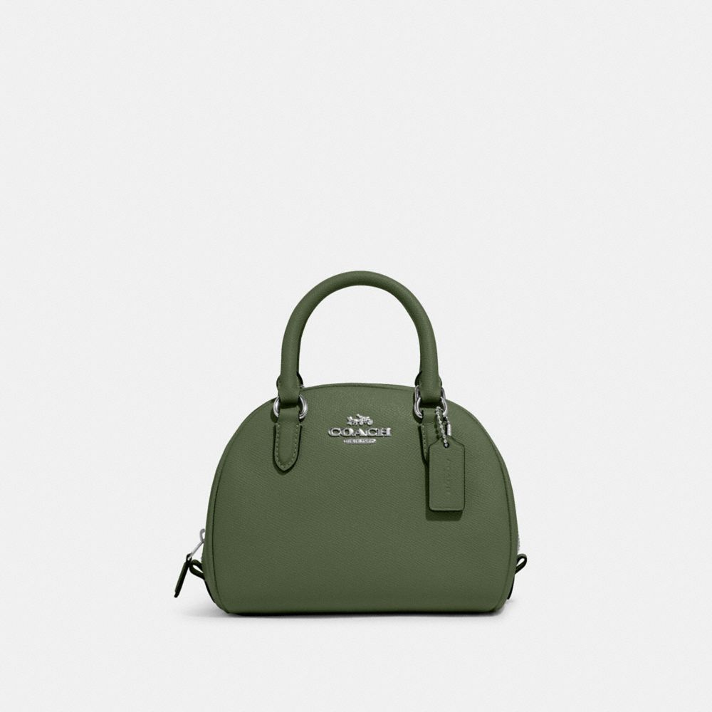 COACH CA202 Sydney Satchel SILVER/DARK SAGE