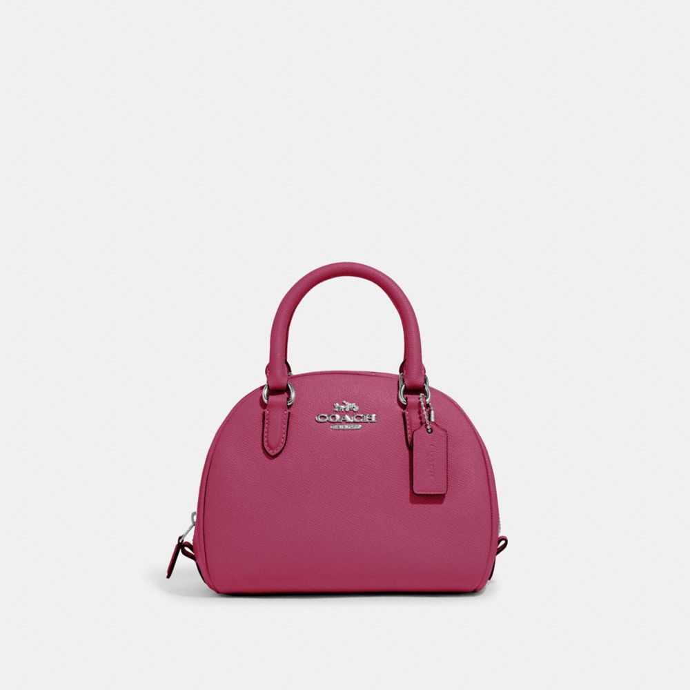 COACH CA202 Sydney Satchel SILVER/LIGHT RASPBERRY