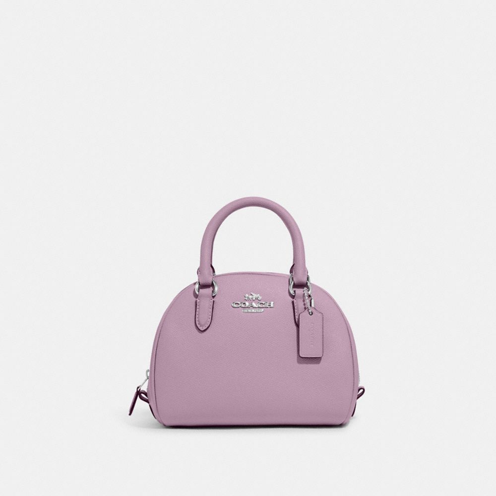 COACH CA202 Sydney Satchel SILVER/ICE PURPLE