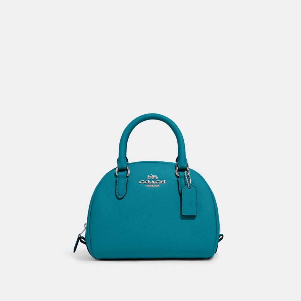 COACH CA202 Sydney Satchel Silver/Teal