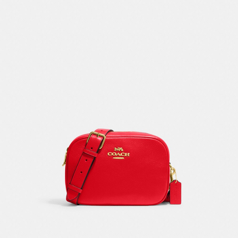 COACH CA207 Jamie Camera Bag Gold/Electric Red