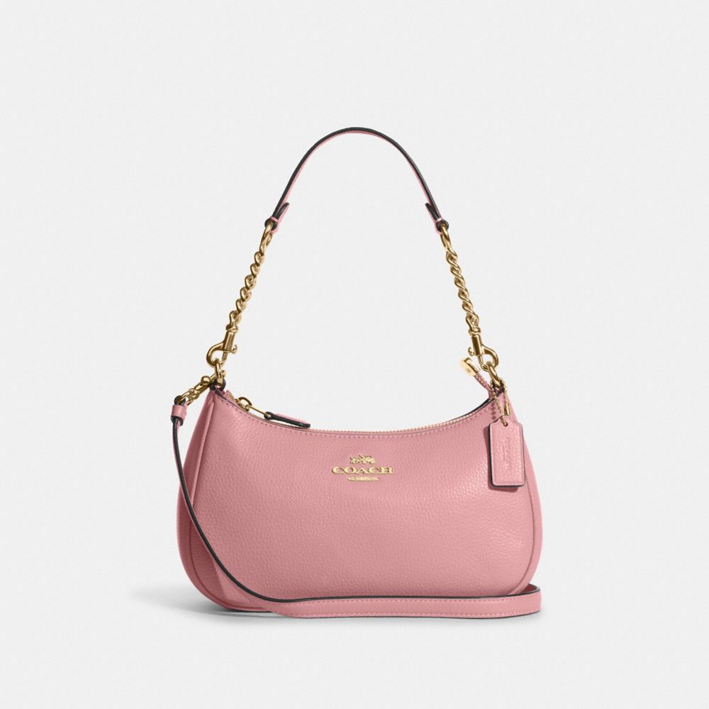 COACH CA209 Teri Shoulder Bag Gold/True Pink