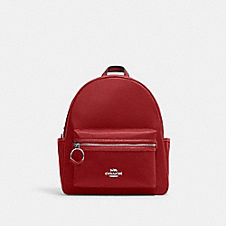 COACH CA210 Ellis Backpack SILVER/1941 RED MULTI