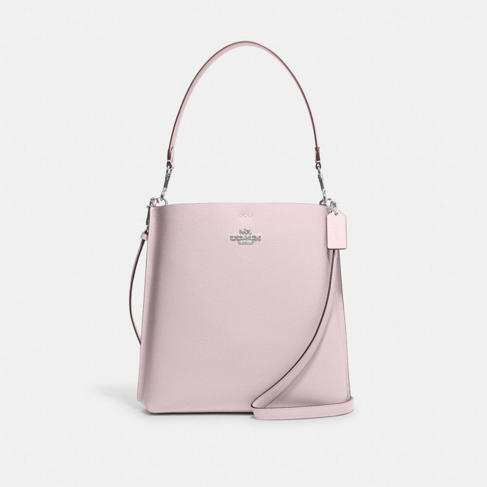 COACH CA214 Mollie Bucket Bag Silver/Ice Pink