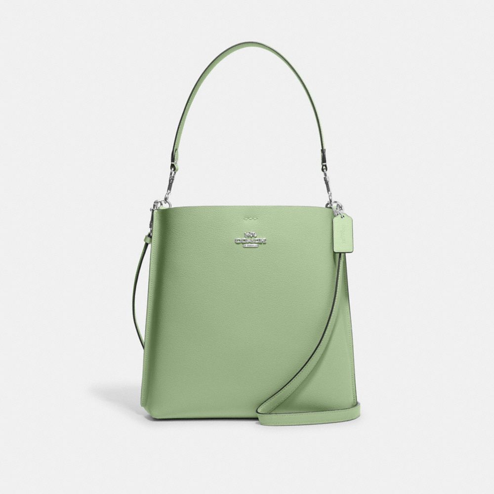 COACH CA214 Mollie Bucket Bag Silver/Pale Pistachio