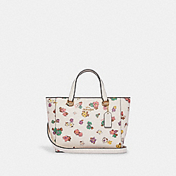 Alice Satchel With Spaced Floral Field Print - CA228 - Gold/Chalk Multi