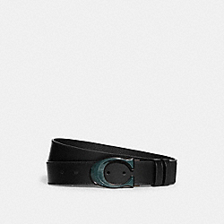 Signature Inlay Buckle Cut To Size Reversible Belt, 38 Mm - CA235 - Black