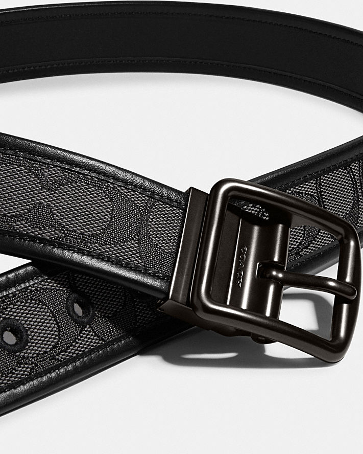 馬具扣環腰帶，38毫米，可雙面使用、長度自由裁剪