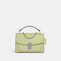 COACH CA239 Lane Shoulder Bag With Whipstitch SV/PALE LIME