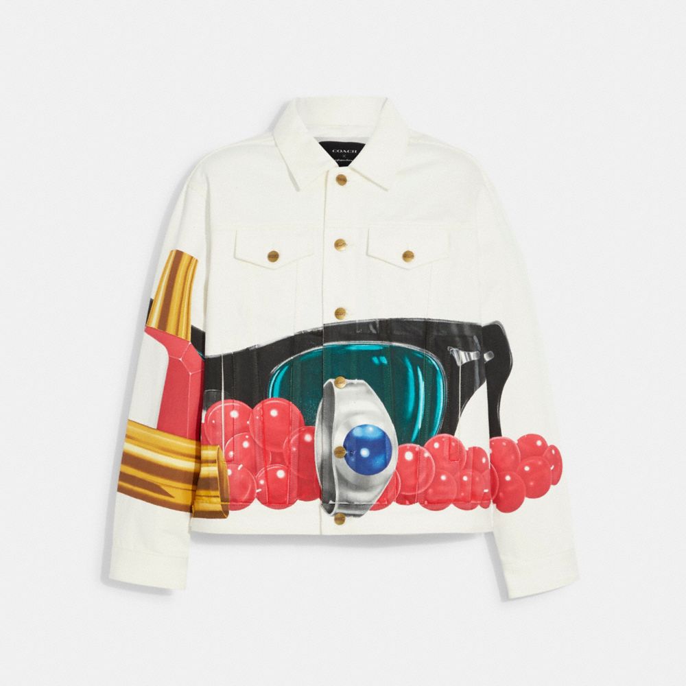 CA243 - Coach X Tom Wesselmann Denim Jacket White multi