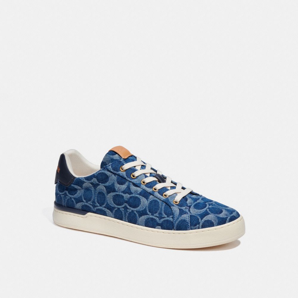 Lowline Low Top Sneaker In Signature Denim - CA256 - Indigo Denim/Midnight Navy