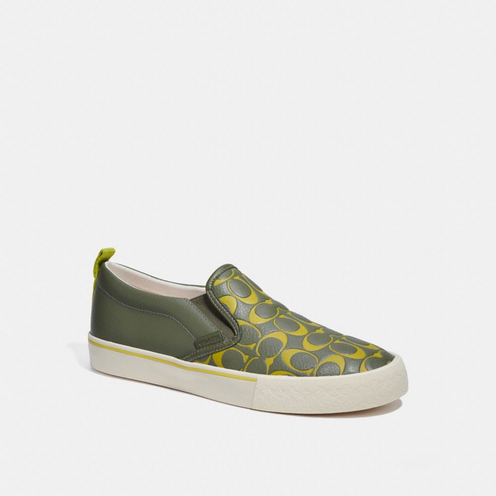 COACH CA283 Skate Slip On Sneaker In Signature Army Green