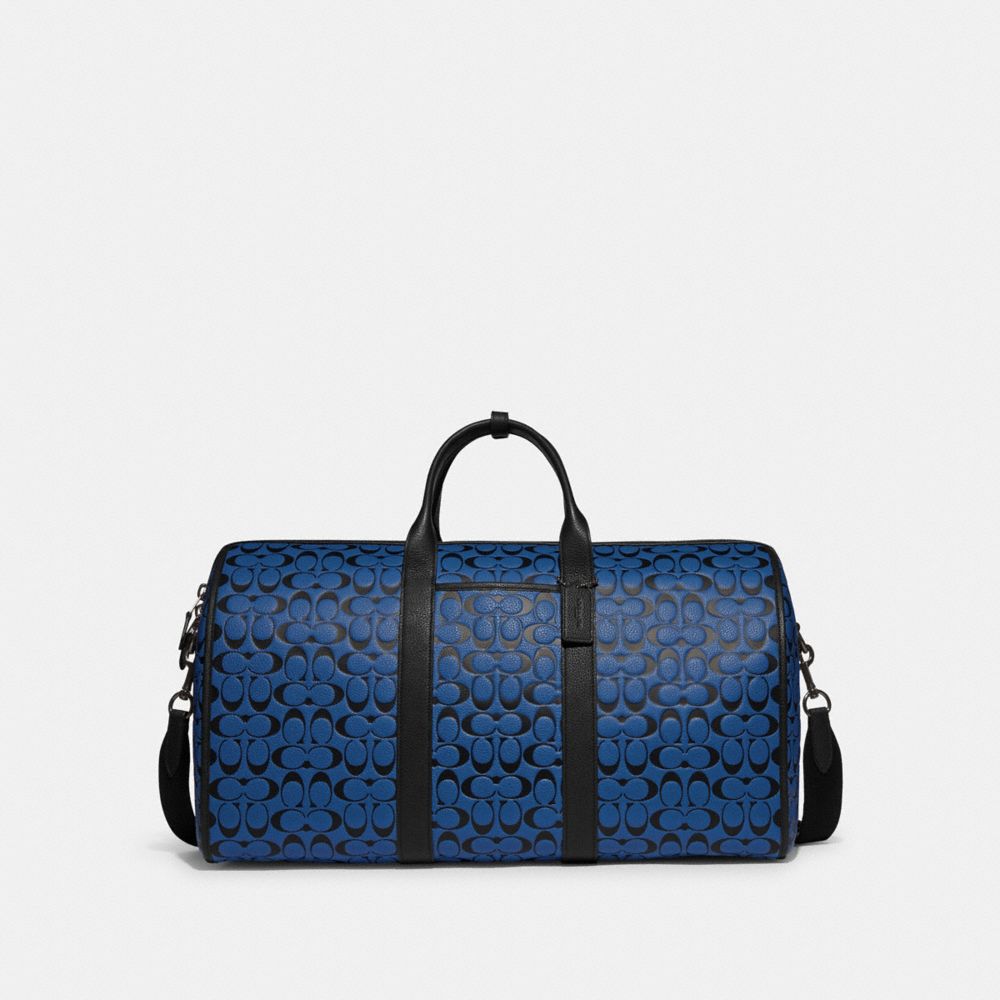 Gotham Duffle Iin Signature Leather - CA287 - Blue Fin/Black