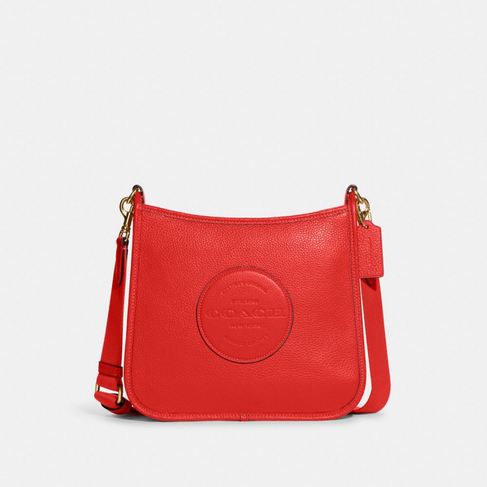 COACH CA290 Dempsey File Bag Im/Miami Red