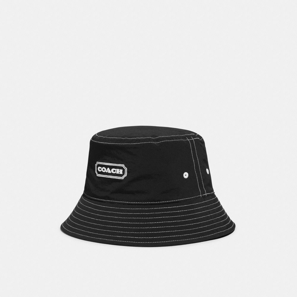 Bucket Hat With Coach - CA313 - WASHED BLACK