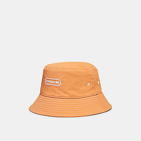 COACH CA313 Bucket Hat With Coach Faded-Orange
