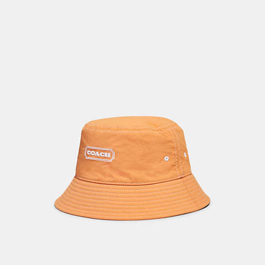 CA313 - Bucket Hat With Coach Faded Orange