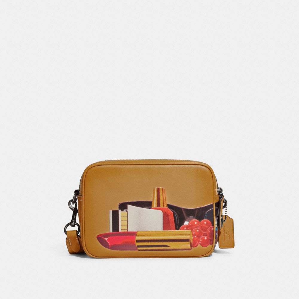 COACH CA322 Coach X Tom Wesselmann Flight Bag Tan Multi