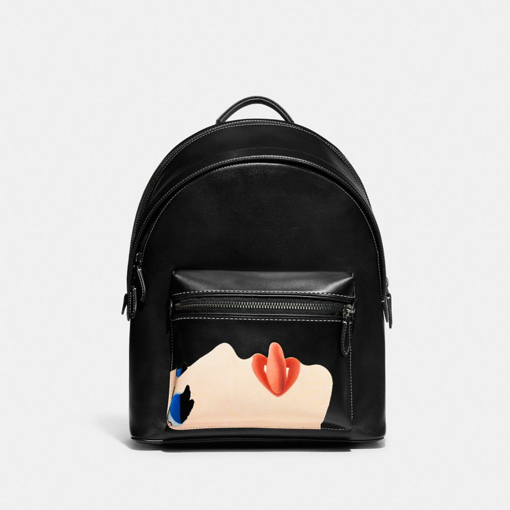 COACH CA324 Coach X Tom Wesselmann Charter Backpack Black