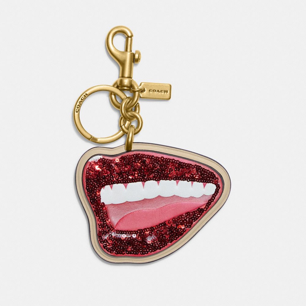 Coach X Tom Wesselmann Lips Bag Charm - CA343 - Brass/Ivory