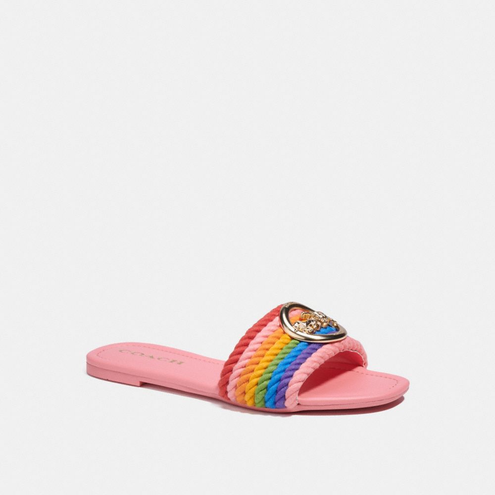 COACH CA364 Jolie Sandal Pink Lemonade Multi