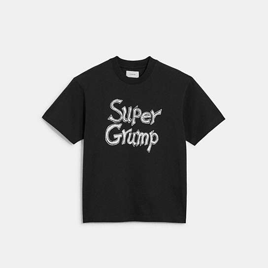 CA394 - Super Grump Skater T Shirt In Organic Cotton Black