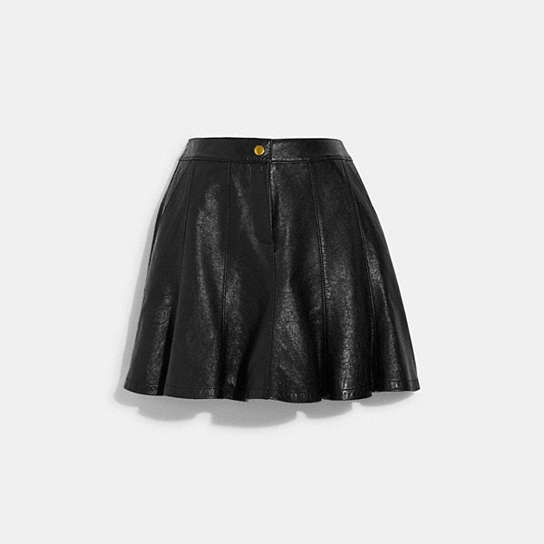 CA403 - Leather Mini Skirt Black