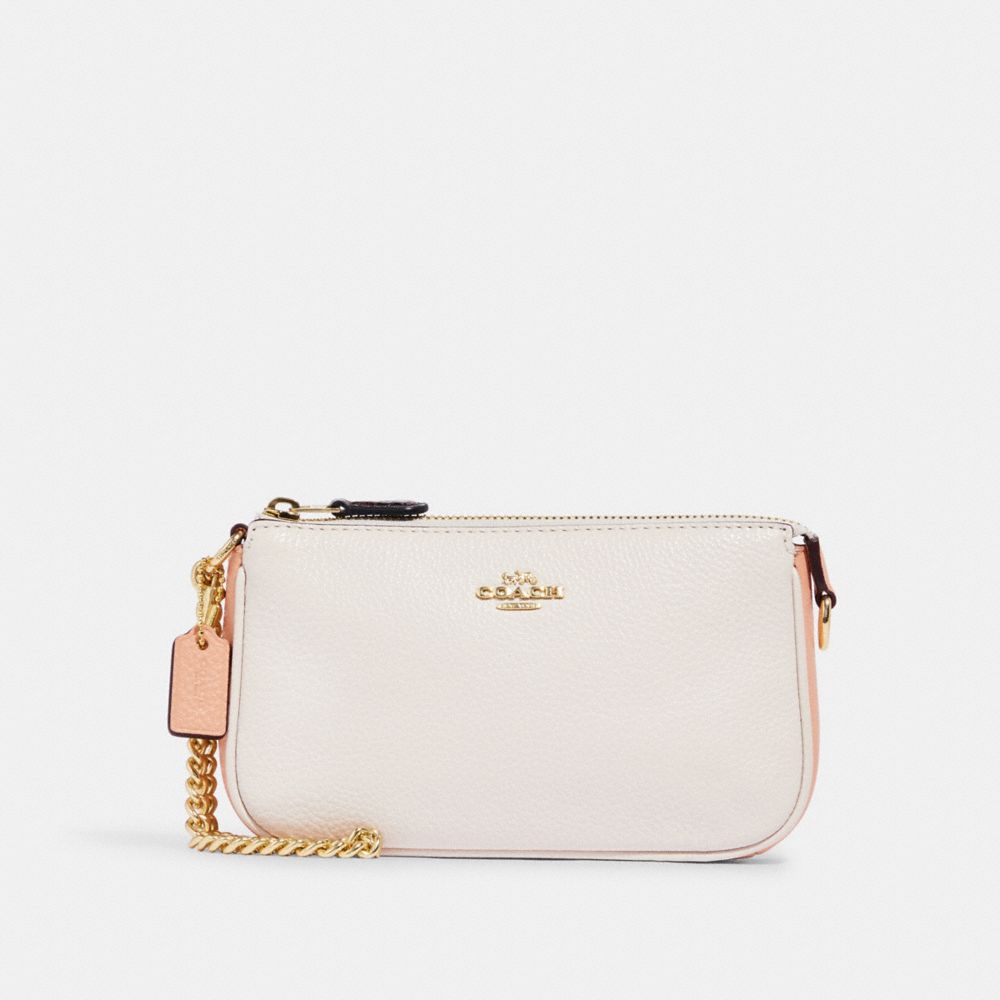 COACH CA443 - Nolita 19 With Chain In Colorblock GOLD/CHALK MULTI