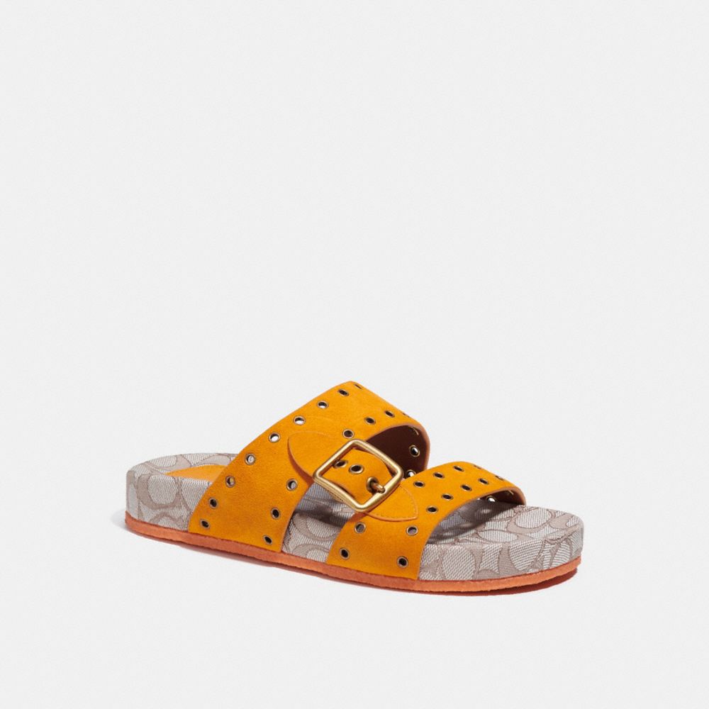 COACH CA460 Ally Sandal PAPAYA/STONE