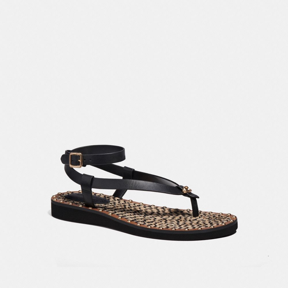 COACH CA462 Gracey Sandal BLACK