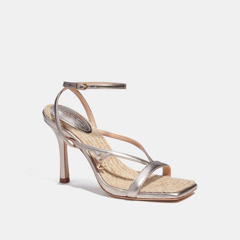 COACH CA463 Kaia Sandal Platinum Champagne