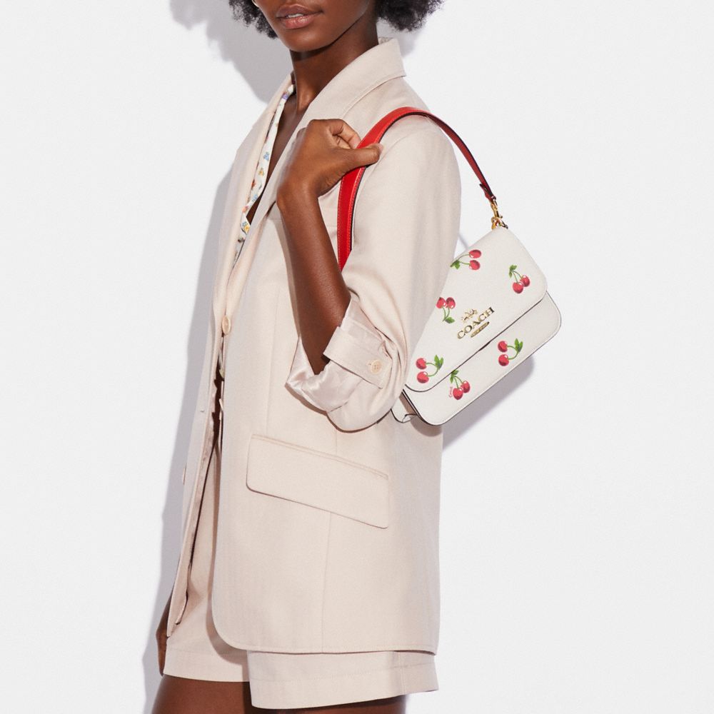 BRYNN SHOULDER BAG WITH CHERRY PRINT