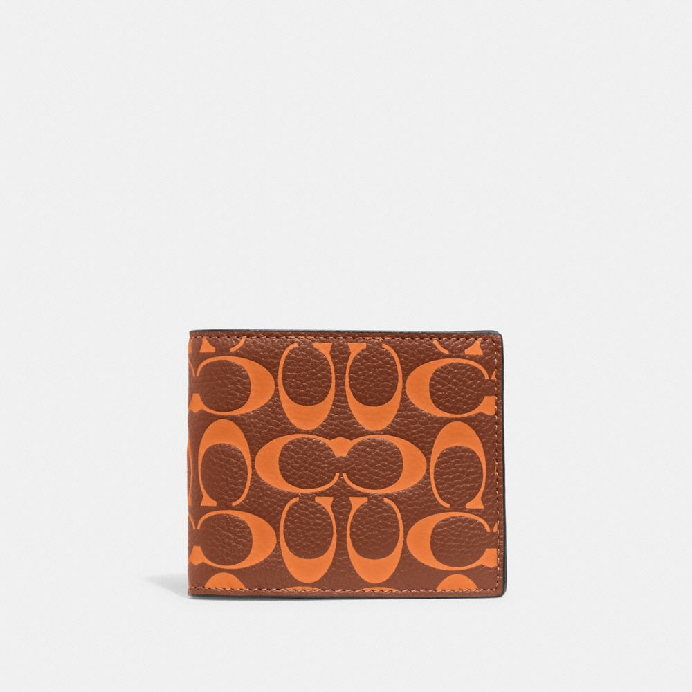 3 In 1 Wallet In Signature Leather - CA549 - Saddle/Papaya