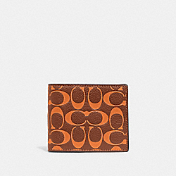 COACH CA549 3 In 1 Wallet In Signature Leather SADDLE/PAPAYA