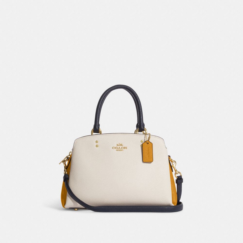 COACH CA588 Mini Lillie Carryall In Colorblock IM/MUSTARD YELLOW MULTI