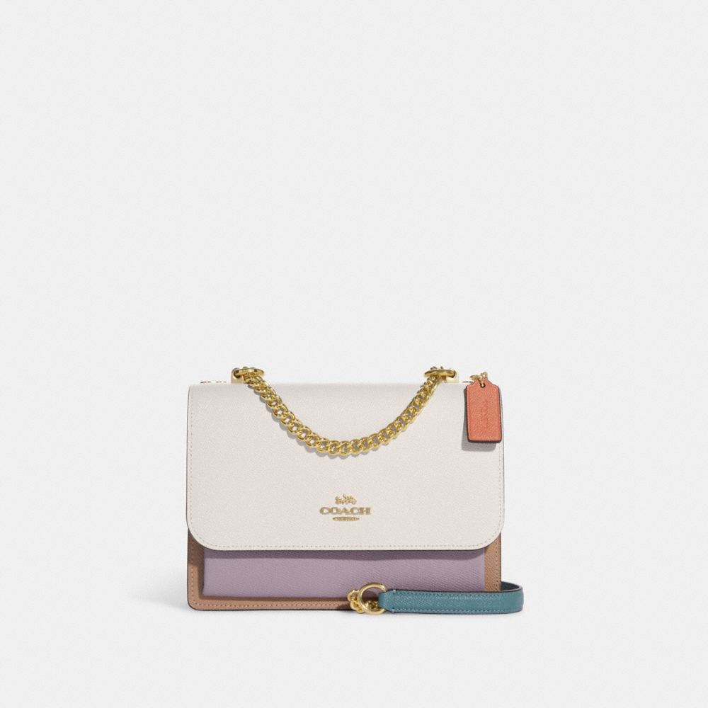 COACH CA619 Klare Crossbody In Colorblock Gold/Chalk Multi