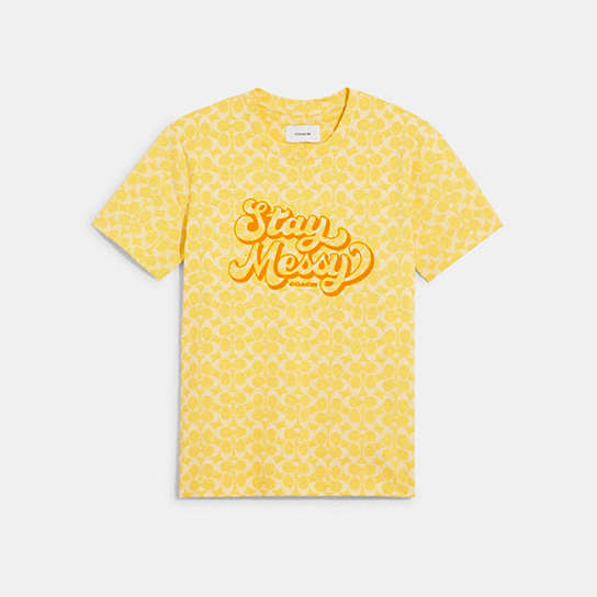 CA694 - Signature Stay Messy T Shirt In Organic Cotton YELLOW