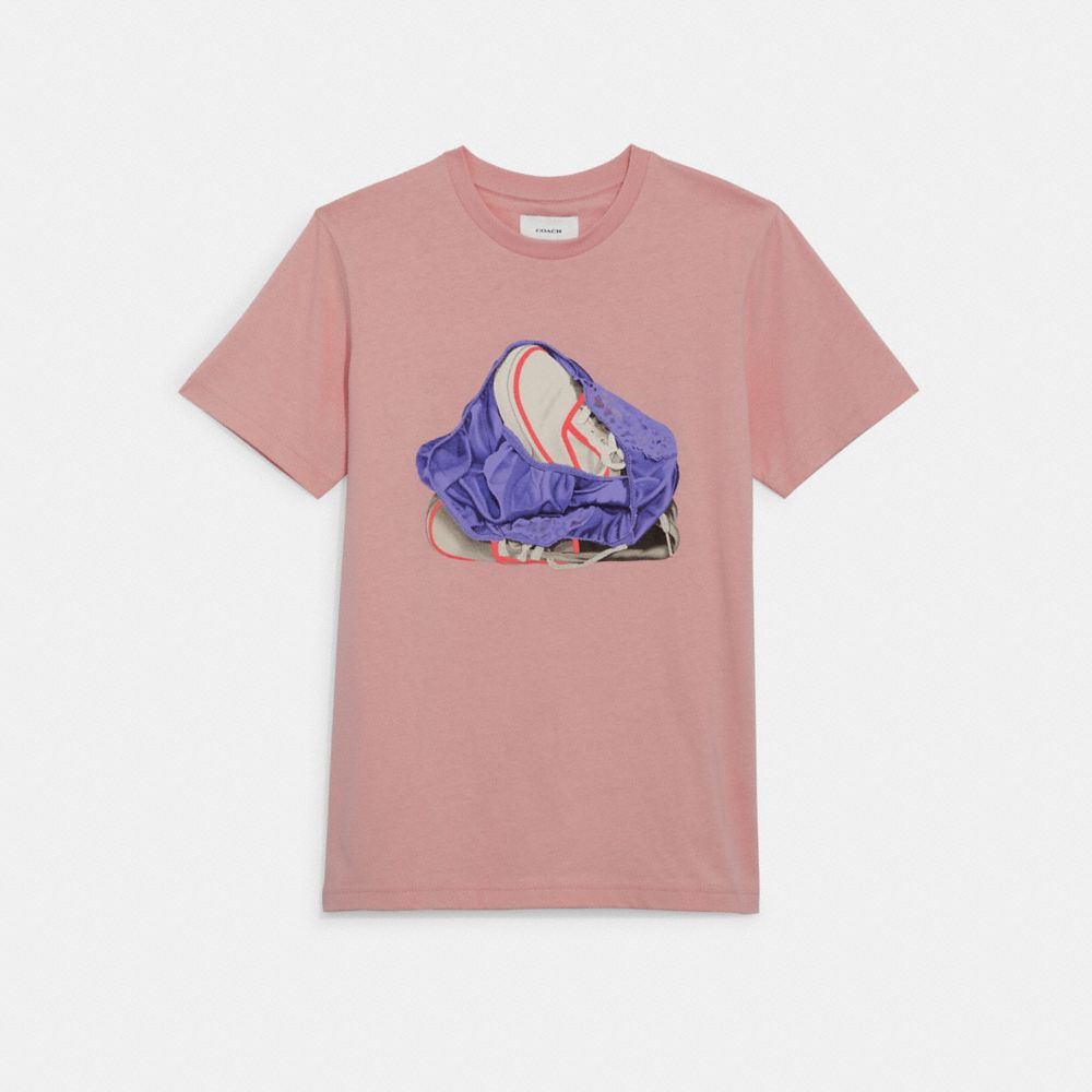 Coach X Tom Wesselmann T Shirt In Organic Cotton - CA697 - Pink