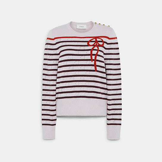 CA702 - Trompe L'oeil Sweater Pink/Brown