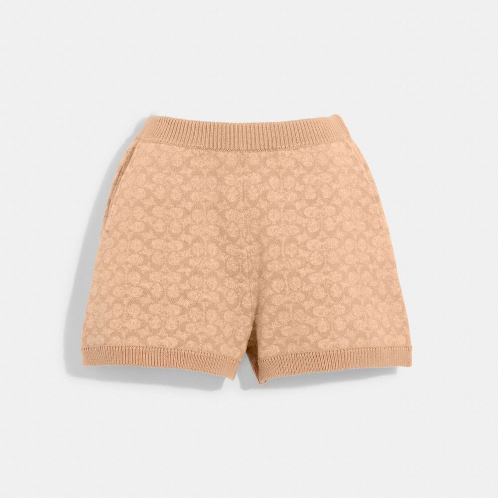 COACH CA703 Signature Shorts Natural